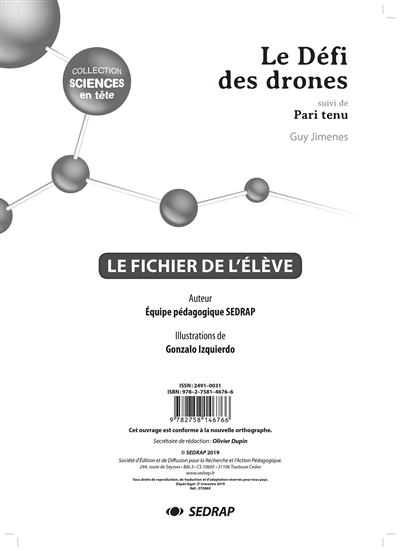 Le défi des drones, Guy Jimenes : le fichier de l'élève. Pari tenu, Guy Jimenes : le fichier de l'élève