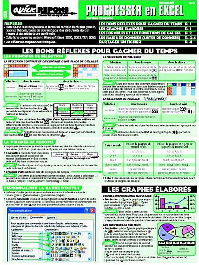 Progresser en Excel : version française