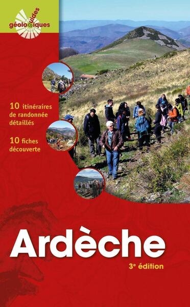 couverture du livre Ardèche : 10 itinéraires de randonnée détaillés, 10 fiches découverte