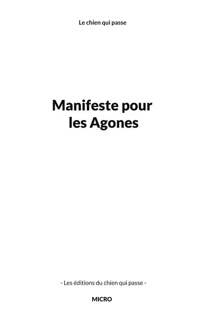 Manifeste pour les Agones