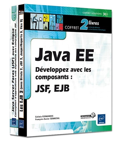 Java EE, coffret de 2 livres : développez avec les composants JSF, EJB