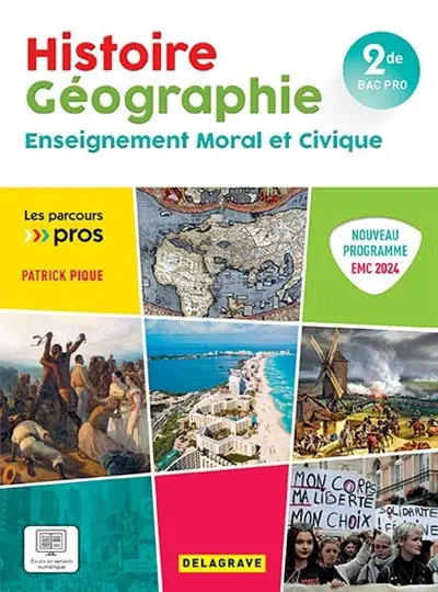 Histoire géographie, enseignement moral et civique 2de bac pro : nouveau programme EMC 2024