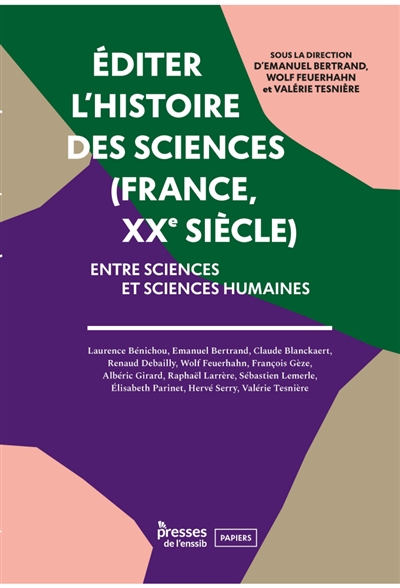 Editer l'histoire des sciences (France, XXe siècle)