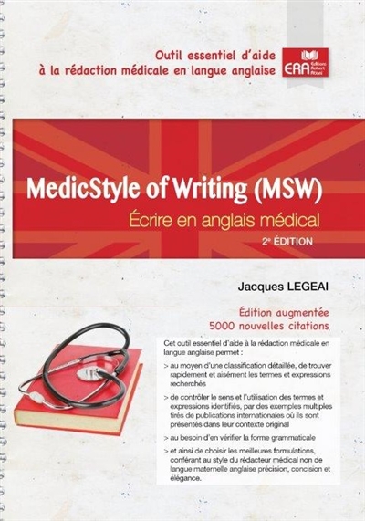 Medicstyle of writing (MSW). Ecrire en anglais médical
