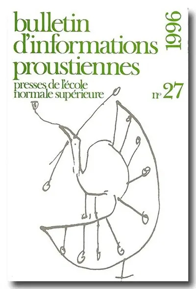 Bulletin d'informations proustiennes, n° 27