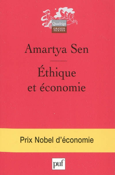 Ethique et économie : et autres essais