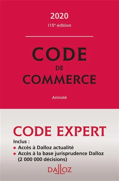 Code de commerce 2020, annoté