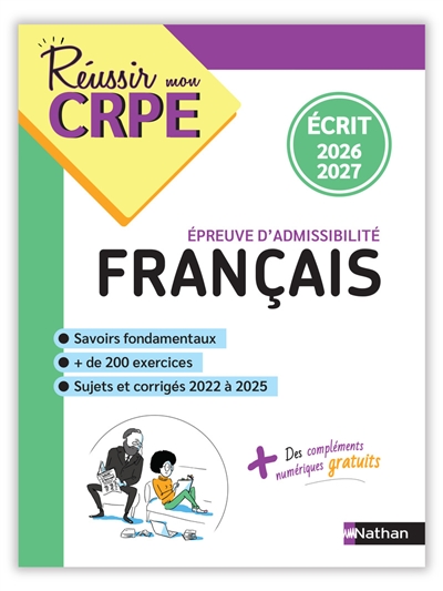 Français, épreuve d'admissibilité : écrit 2026-2027