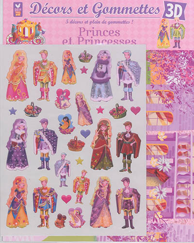 Décors et gommettes 3D : princes et princesses