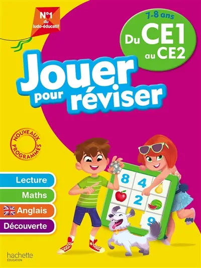 Jouer pour réviser du CE1 au CE2, 7-8 ans : lecture, maths, anglais, découverte