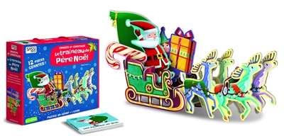Emboîte et construis : le traîneau du Père Noël : puzzle 3D géant + 1 livre