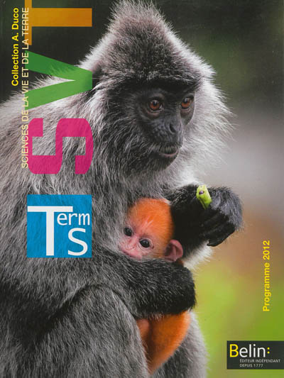 SVT, sciences de la vie et de la terre, Terminale S : programme 2012