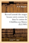 Recueil annoté des usages...