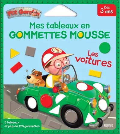 Les voitures : mes tableaux en gommettes mousse