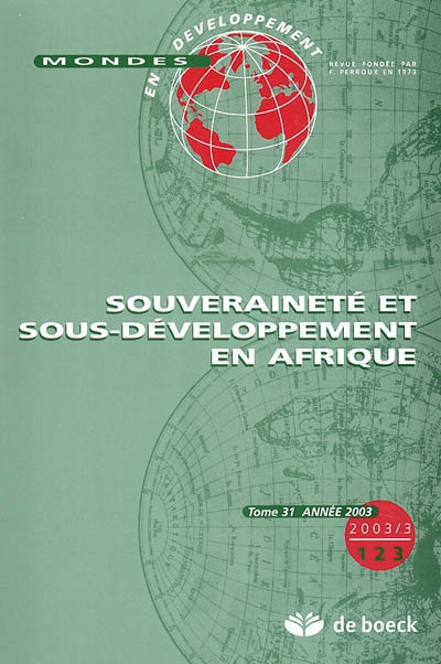 Mondes en développement, n° 123. Souveraineté et sous-développement en Afrique