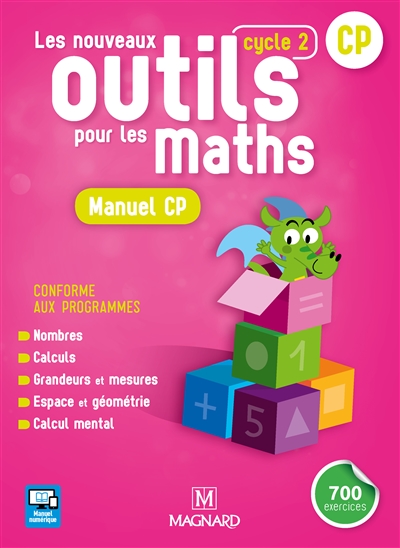 Les nouveaux outils pour les maths : CP, cycle 2 : manuel CP
