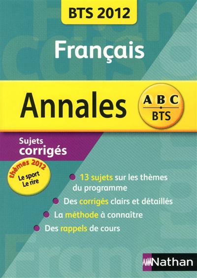 Français BTS : annales 2012