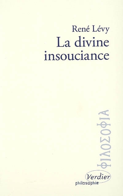 la divine insouciance : étude des doctrines de la providence d'après maïmonide