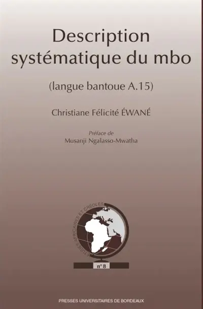 Description systématique du mbo : langue bantoue A.15