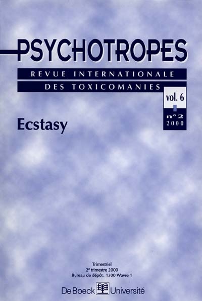 Psychotropes, n° 2 (2000). Ecstasy