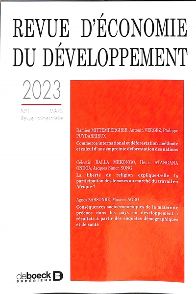 Revue d'économie du...