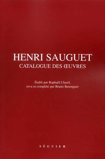 Henri Sauguet (1901-1989) : catalogue des oeuvres