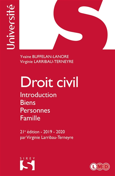 Droit civil : introduction, biens, personnes, famille : 2019-2020