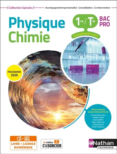 Physique chimie 1re-terminale groupements 3, 4, 5 et 6, bac pro : nouveaux programmes, réforme de la voie professionnelle