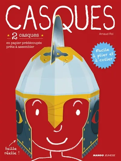 Casques : 2 casques en papier, prédécoupés prêts à assembler : facile à plier et à coller