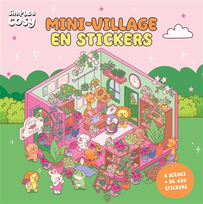 Mini-village en stickers : 6 scènes, + de 450 stickers