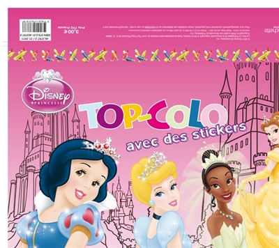 Top-colo avec des stickers : Disney princesse