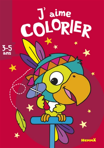 J'aime colorier, 3-5 ans : perroquet indien