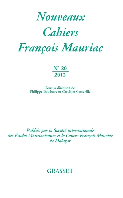 Nouveaux cahiers François Mauriac, n° 20