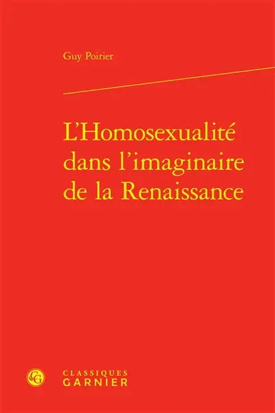 L'homosexualité dans l'imaginaire de la Renaissance
