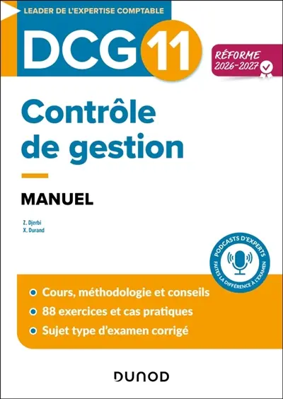 DCG 11, contrôle de gestion : manuel : réforme 2026-2027
