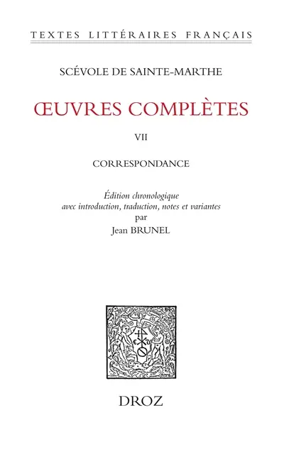 Oeuvres complètes. Vol. 7. Correspondance