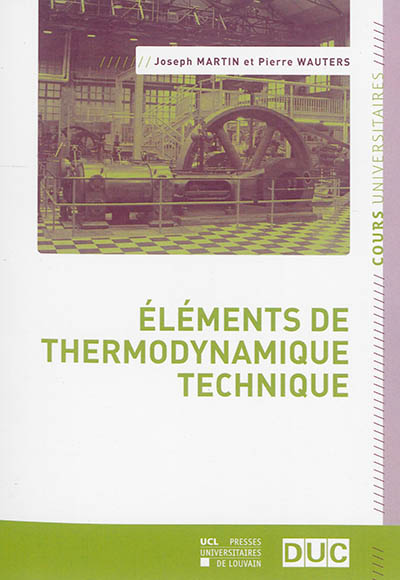 Eléments de thermodynamique technique