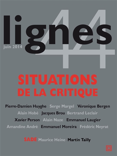 Lignes, n° 44. Situations...