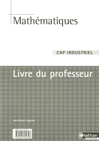 Mathématiques, CAP industriel