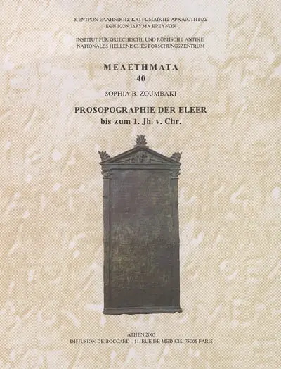 Prosopographie des Eleer : bis zum 1. Jh. v. Chr.