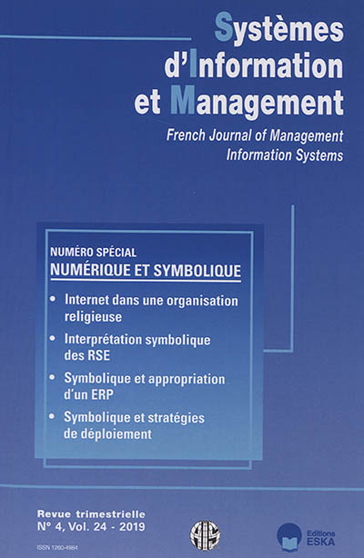 Systèmes d'information et management, n° 4 (2019). Numérique et symbolique