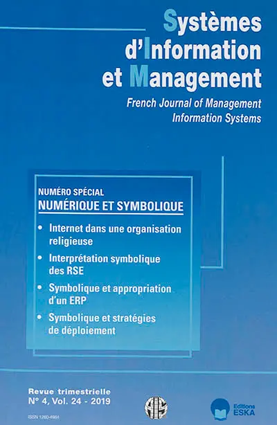 Systèmes d'information et management, n° 4 (2019). Numérique et symbolique