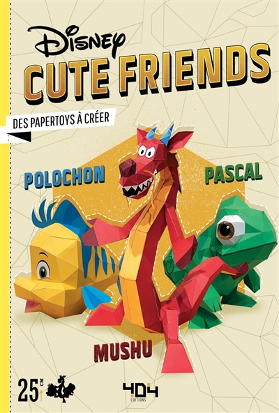 Disney cute friends : des papertoys à créer : Pascal, Polochon, Mushu