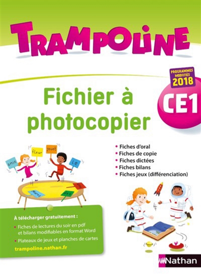 Trampoline, CE1 : fichier à photocopier : programmes modifiés 2018