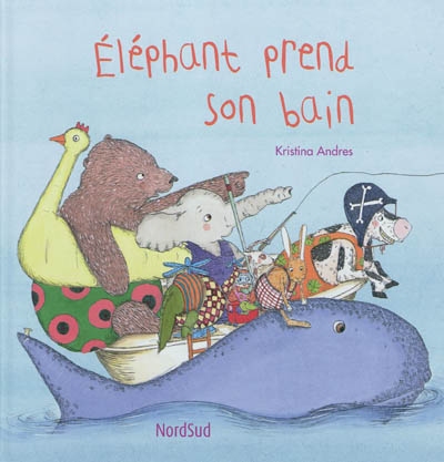 Éléphant prend son bain