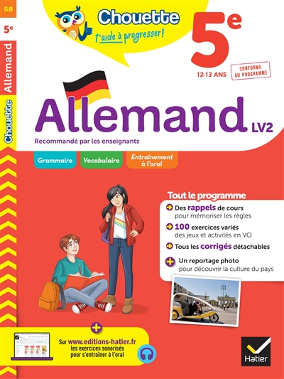 allemand 5e lv2, 12-13 ans : conforme au programme
