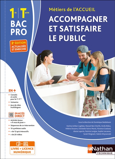 Métiers de l'accueil 1re et...