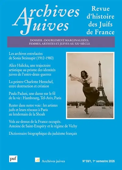 Archives juives, n° 59-1. Doublement marginalisées : femmes, artistes et juives au XXe siècle