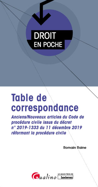Table de correspondance :...