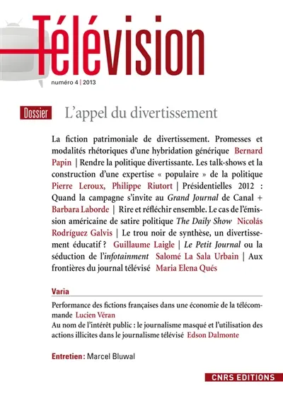 Télévision, n° 4. L'appel du divertissement